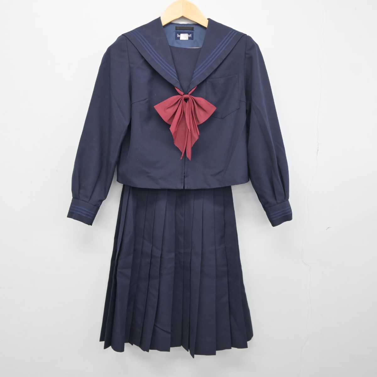 中古】北海道 乙部中学校 女子制服 5点 (セーラー服・スカート