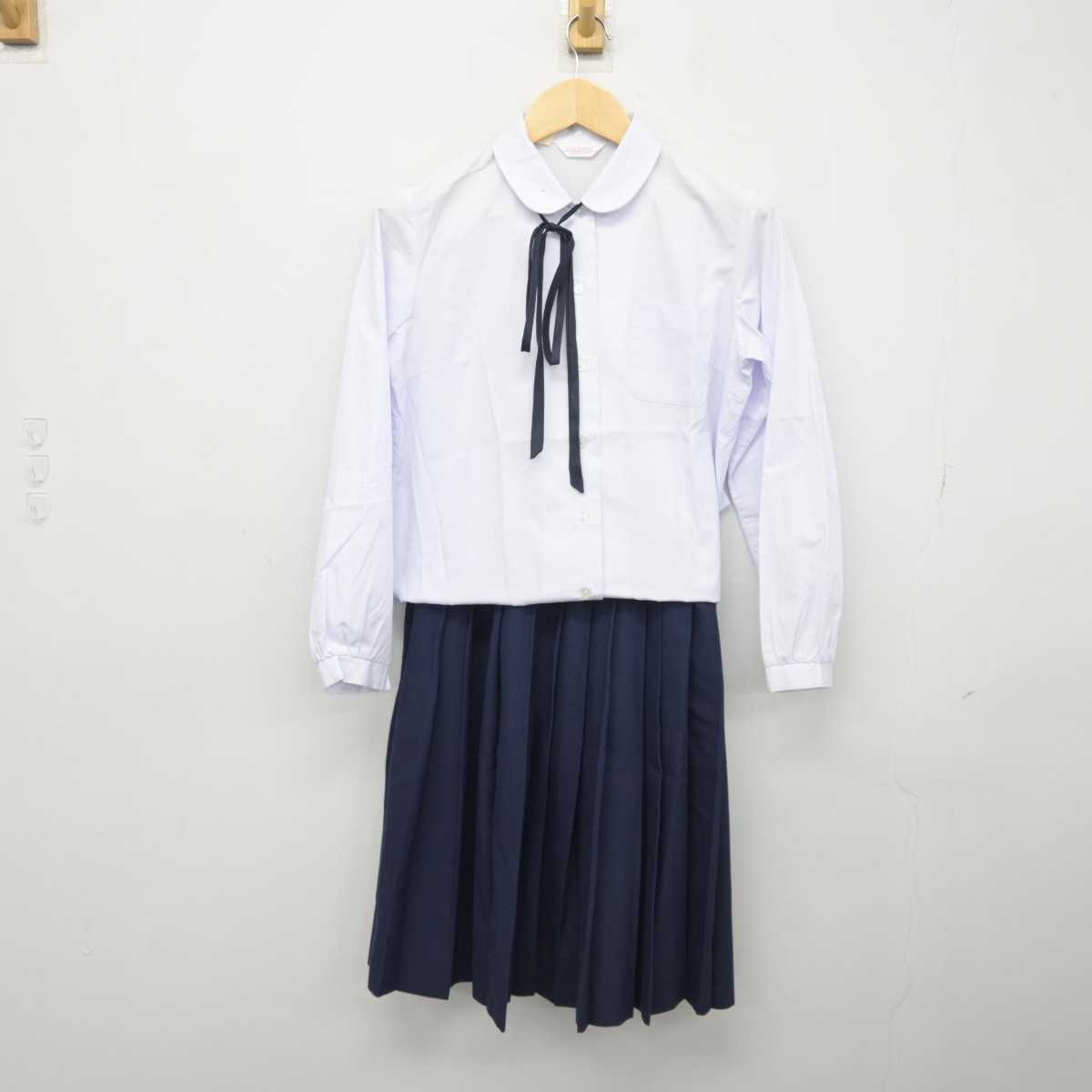 中古】香川県 三木町立三木中学校 女子制服 3点 (シャツ・スカート