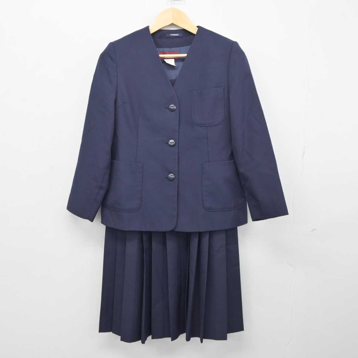 中古】愛知県 豊城中学校 女子制服 3点 (ブレザー・ジャンパースカート