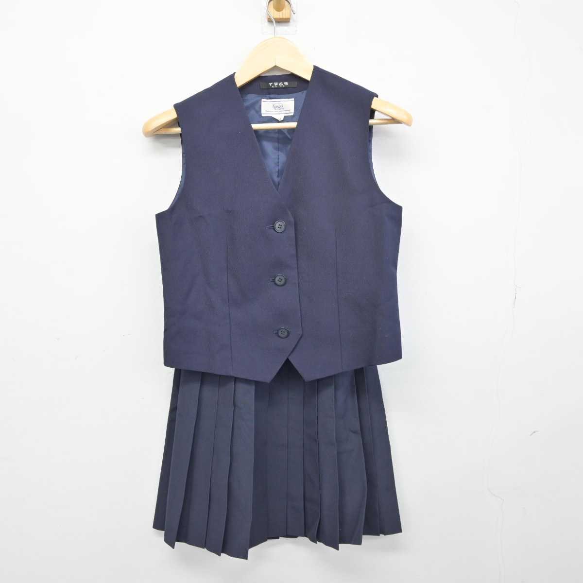 【中古】島根県 松江第一中学校 女子制服 2点 (ベスト・スカート) sf046278