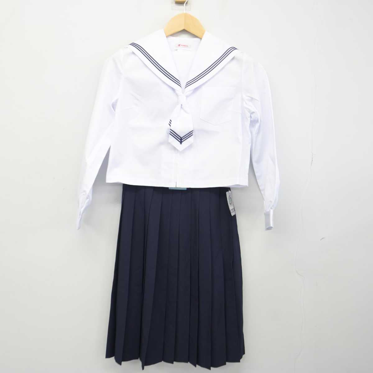 中古】北海道 札幌市立宮の森中学校 女子制服 3点 (セーラー服