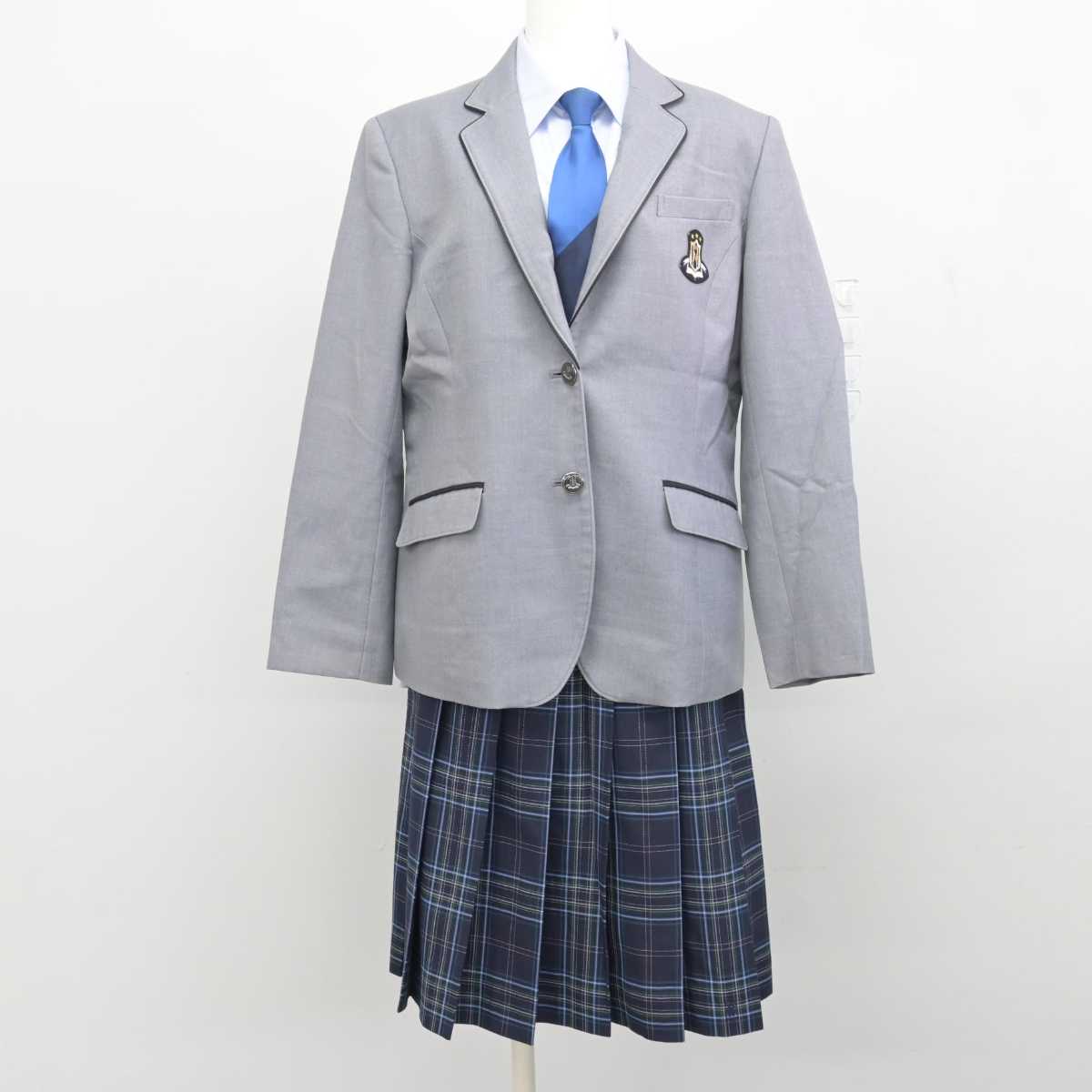 【中古】愛媛県 新田高等学校 女子制服 4点 (ブレザー・シャツ・スカート) sf046927