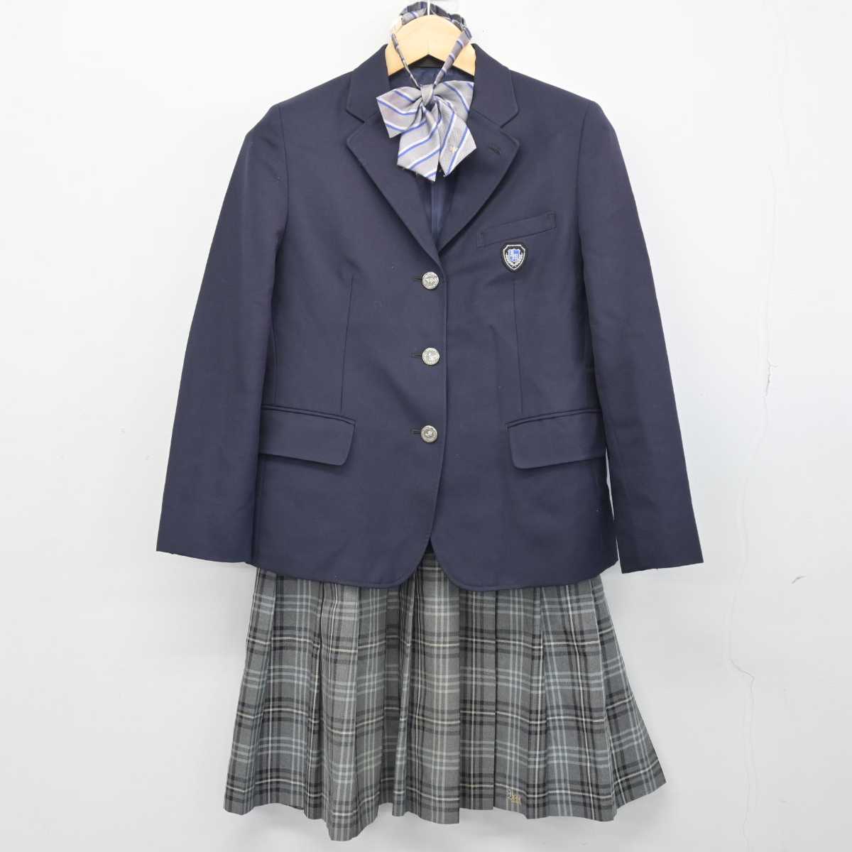 【中古】北海道 石狩南高等学校 女子制服 3点 (ブレザー・スカート) sf046943