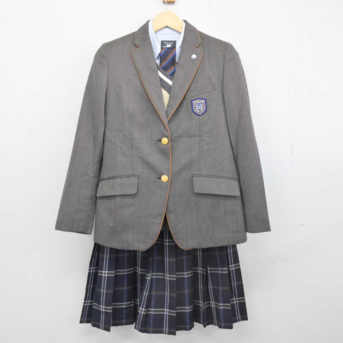 中古】東京都 品川翔英高等学校 女子制服 5点 (ブレザー・ニット・シャツ・スカート) sf047012 | 中古制服通販パレイド