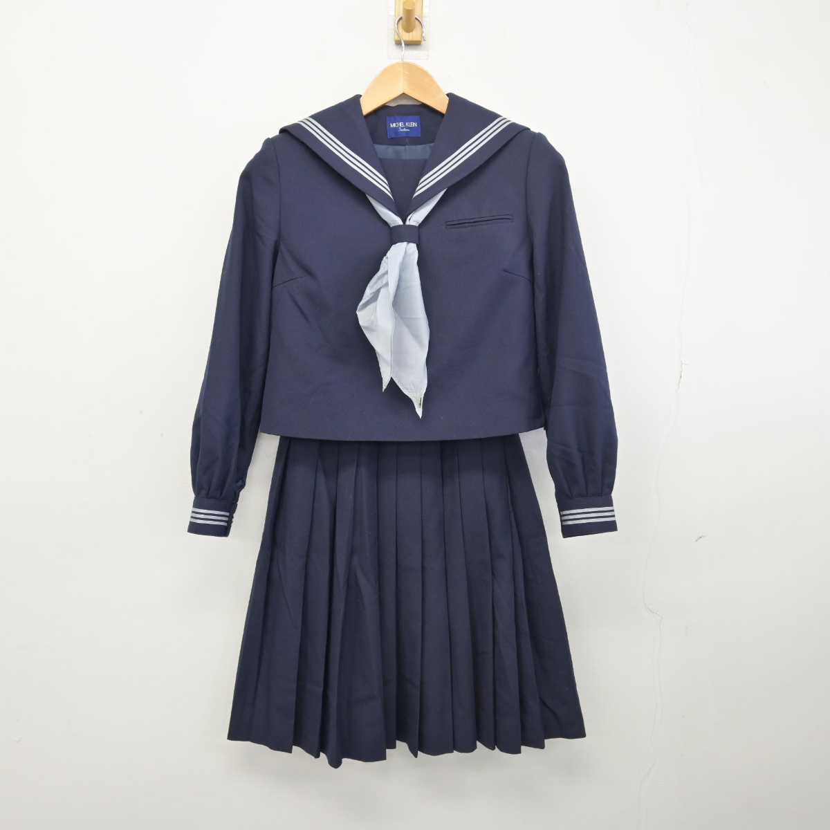 【中古】栃木県 黒磯北中学校 女子制服 4点 (セーラー服・スカート) sf047376