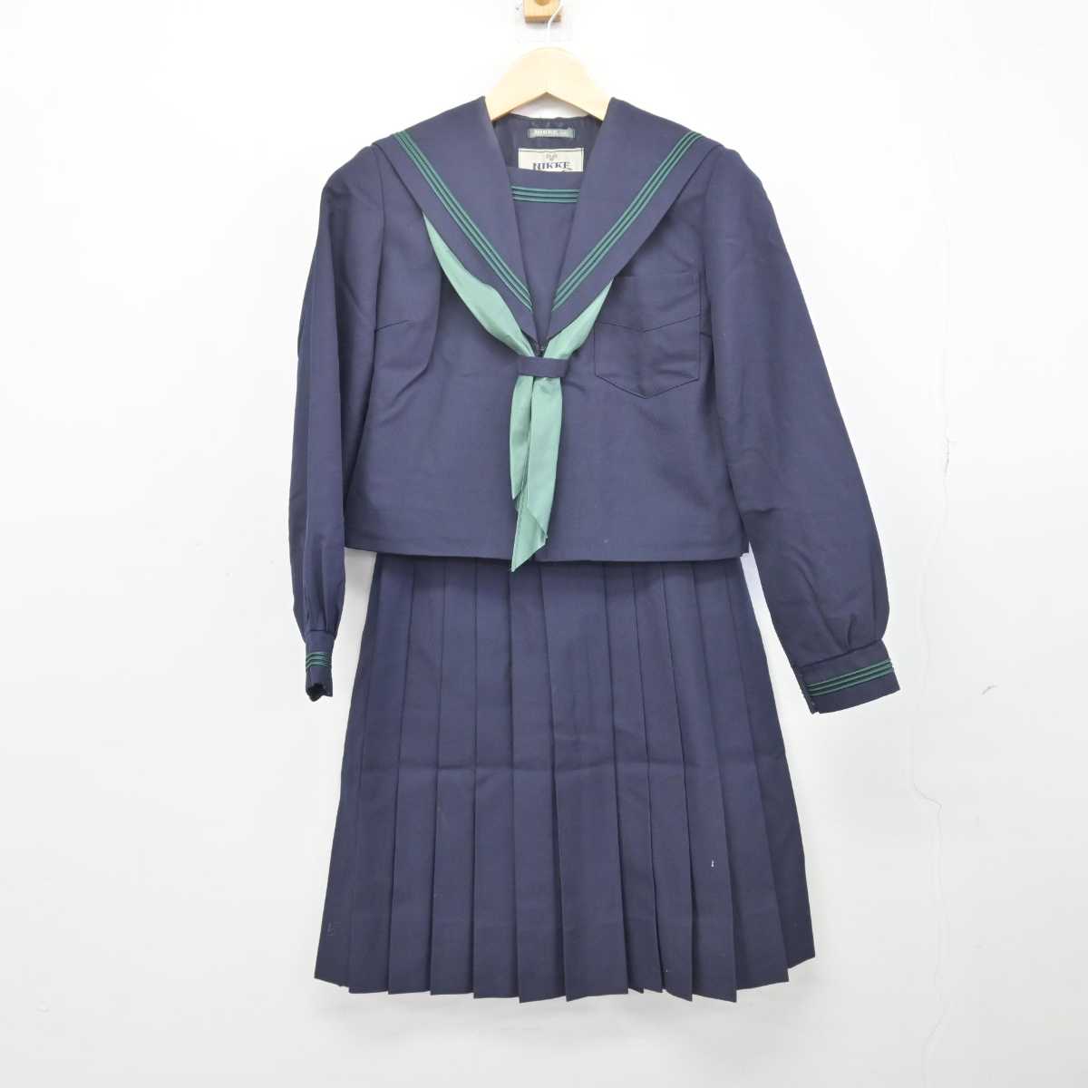 中古】兵庫県 瓦木中学校 女子制服 4点 (セーラー服・スカート  