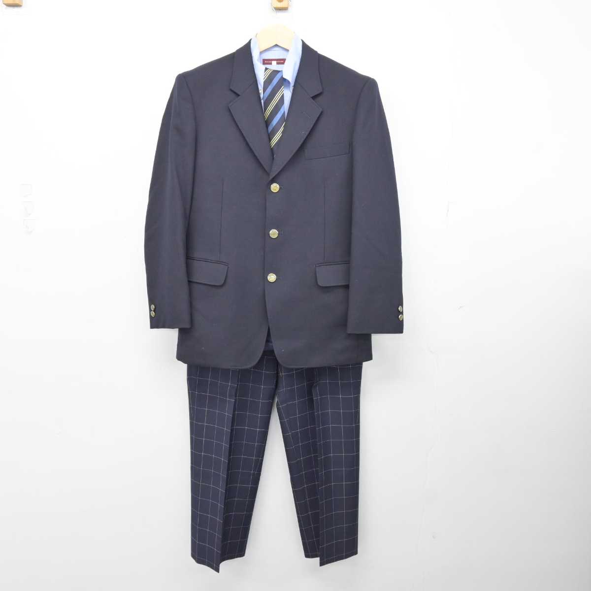 中古】群馬県 高崎商科大学附属高等学校 男子制服 4点 (ブレザー