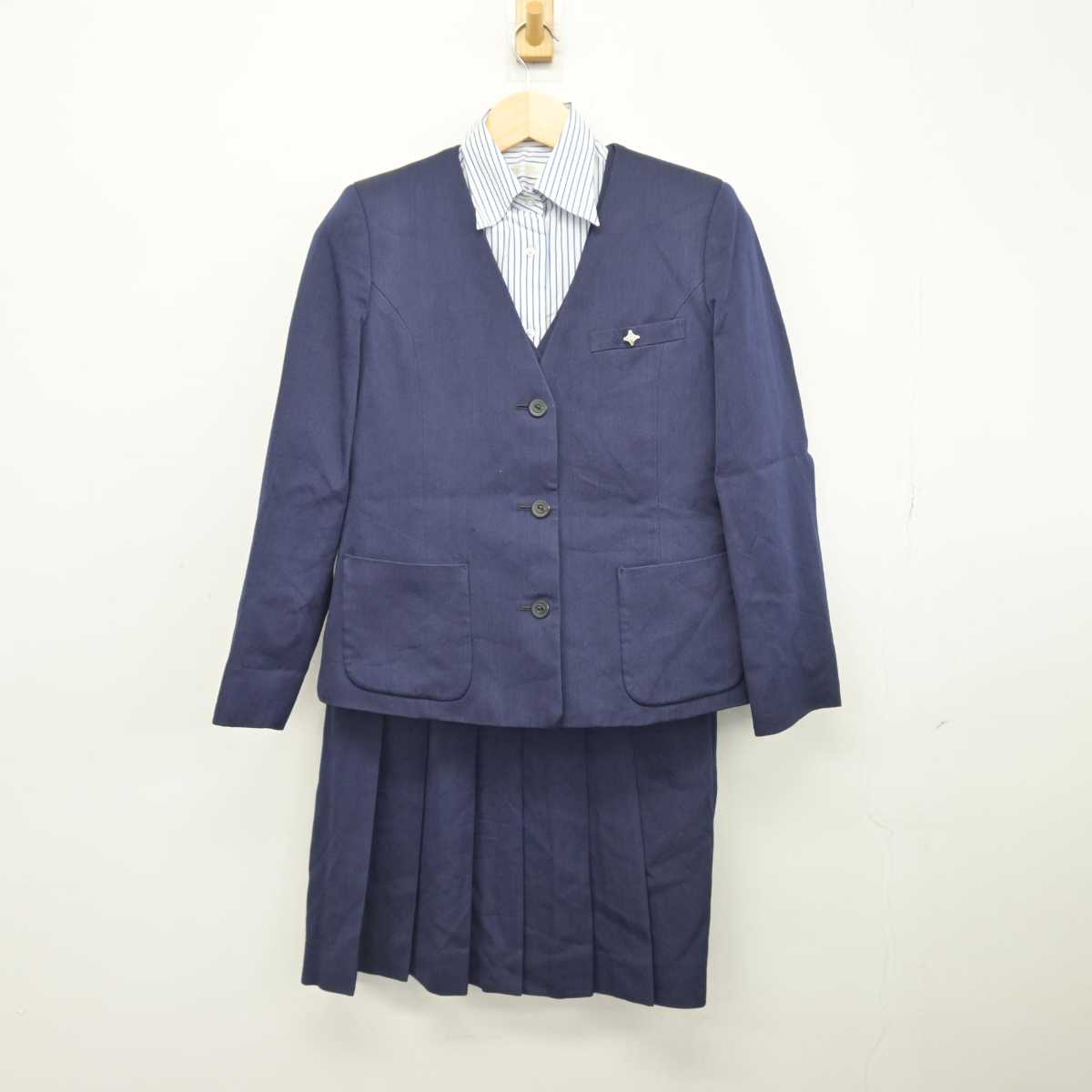 U592/S1124(中古/箱)長崎県 長崎北陽台高校 女子制服7点 /M/W70