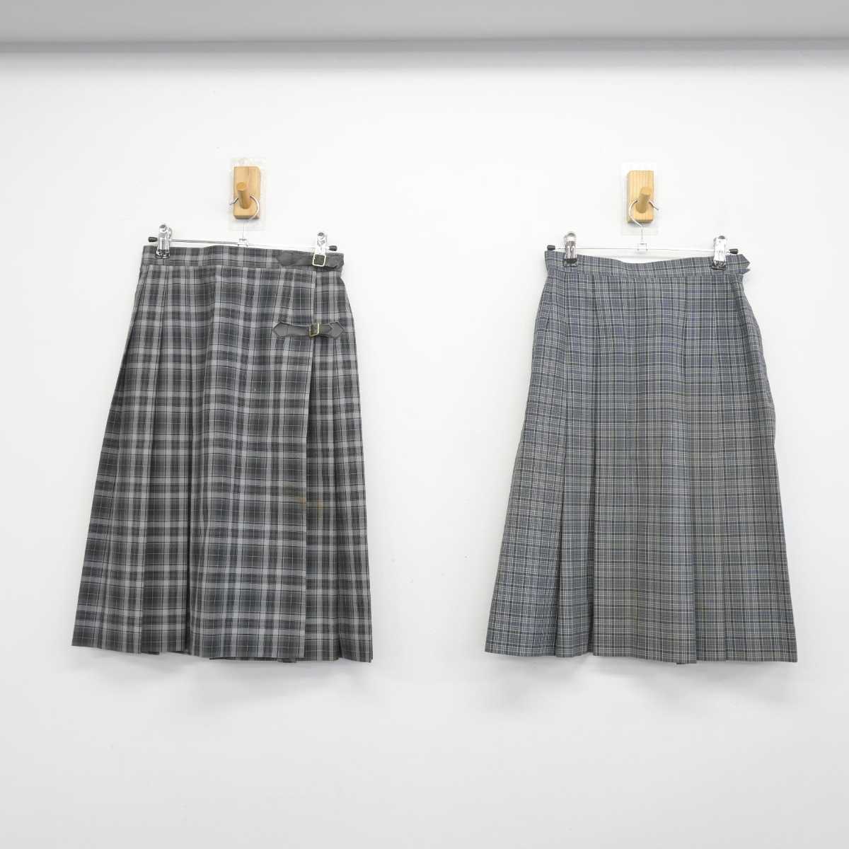 中古】埼玉県 埼玉栄高等学校 女子制服 2点 (スカート・スカート 