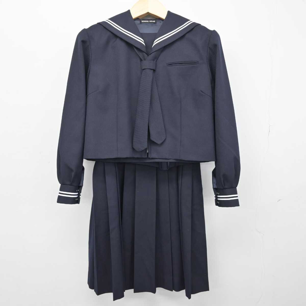 【中古】東京都 八王子市立第五中学校 女子制服 4点 (セーラー服・その他アイテム・ジャンパースカート) sf048928