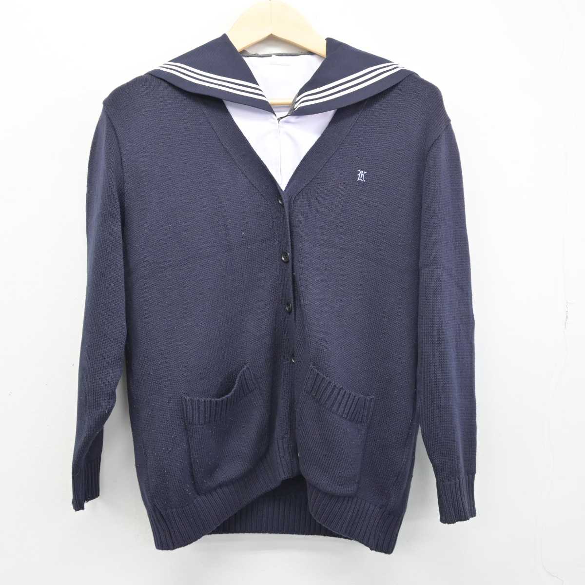 中古】北海道 札幌啓成高等学校 女子制服 2点 (ニット・セーラー服) sf049113 | 中古制服通販パレイド