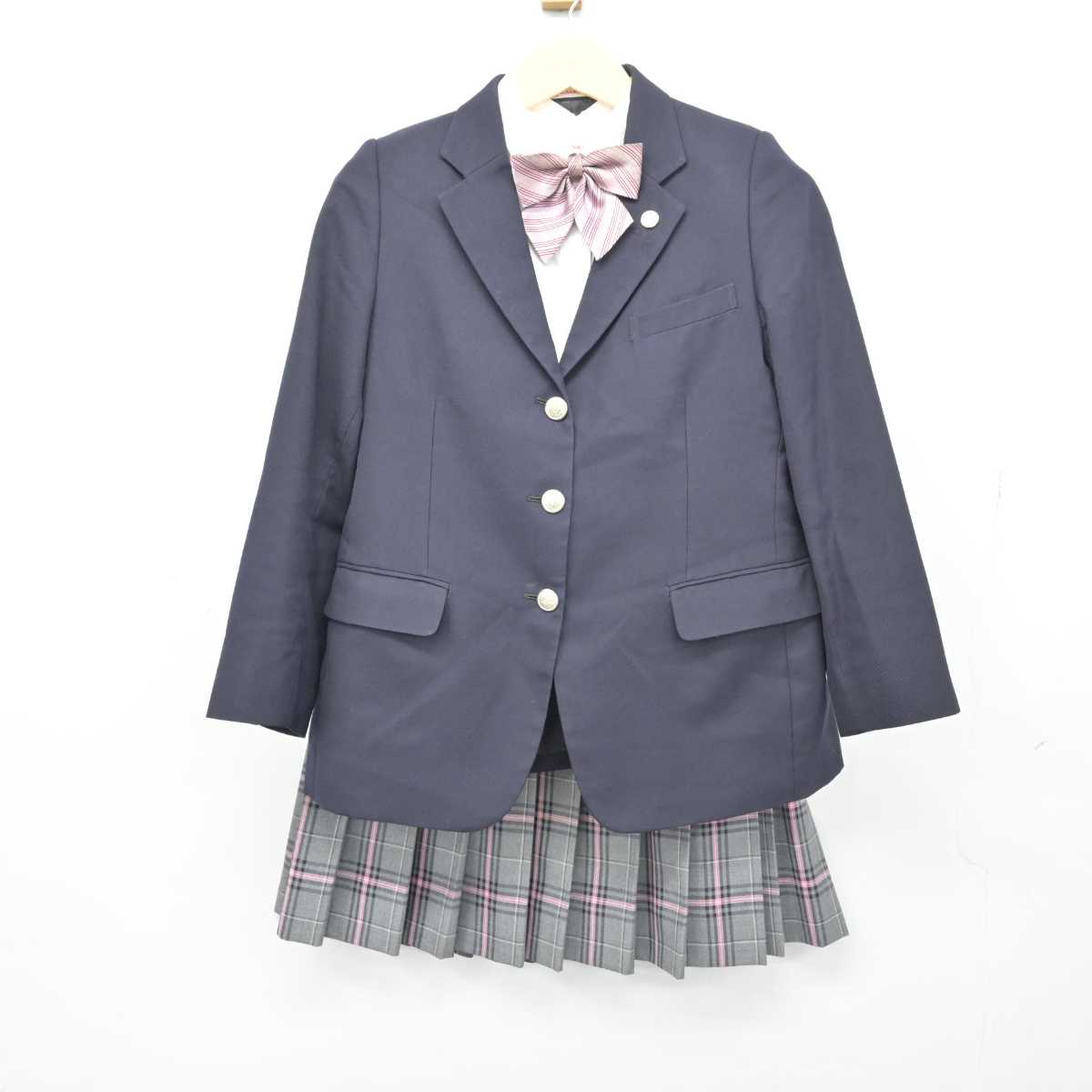 中古】 クラーク記念国際高等学校 女子制服 6点 (ブレザー・シャツ