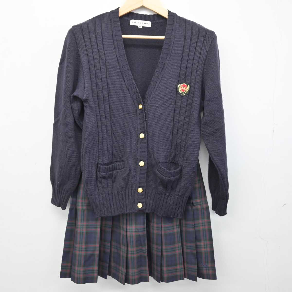 【中古】愛知県 安城学園高等学校 女子制服 2点 (ニット・スカート) sf049456