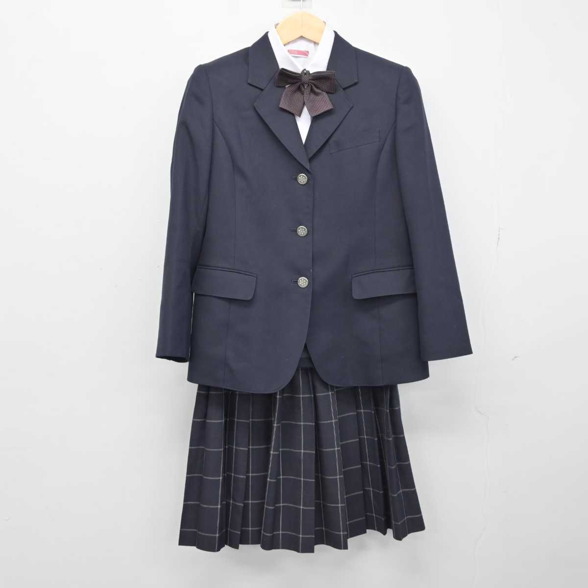 中古】茨城県 並木中等教育学校 女子制服 4点 (ブレザー・シャツ 