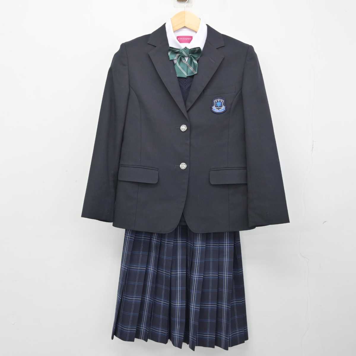 中古】北海道 恵明中学校 女子制服 5点 (ブレザー・シャツ・ニットベスト・スカート) sf050024 | 中古制服通販パレイド