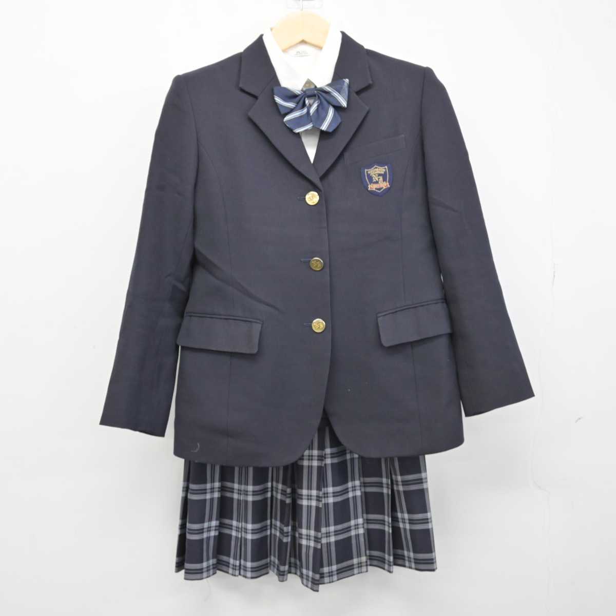 中古】東京都 (旧)日本橋女学館高等学校 女子制服 4点 (ブレザー