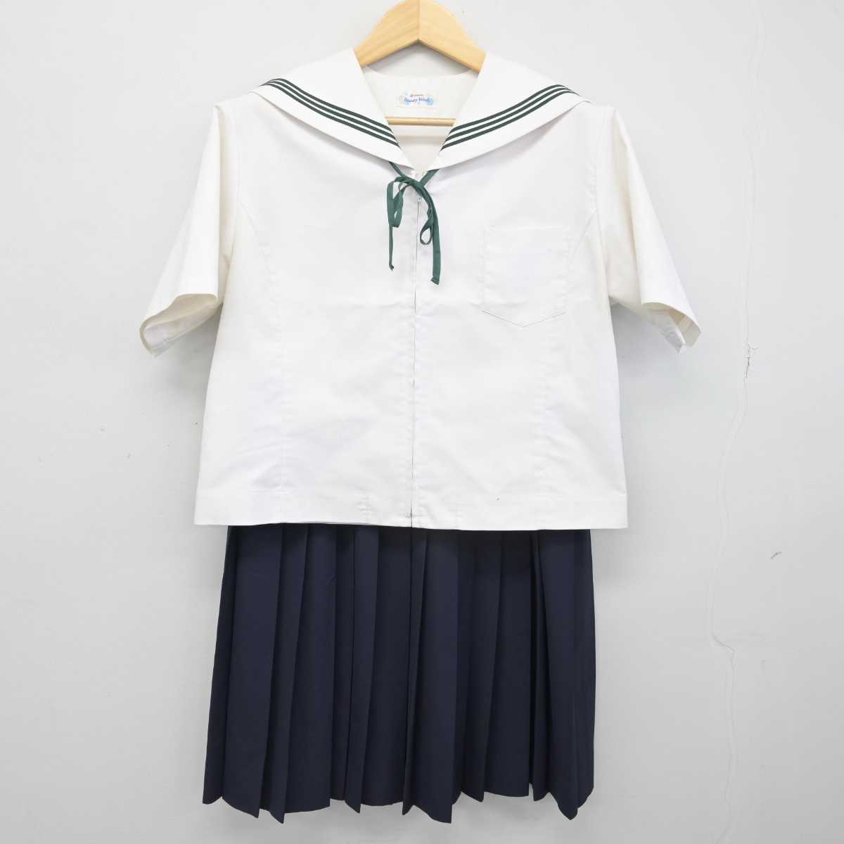 中古】徳島県 徳島市城西中学校 女子制服 3点 (セーラー服・スカート