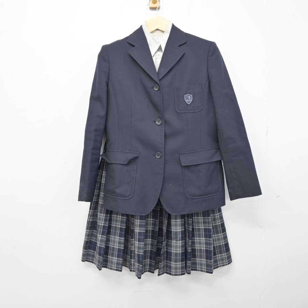 中古】大阪府 大阪夕陽丘学園高等学校/旧制服 女子制服 3点 (ブレザー 