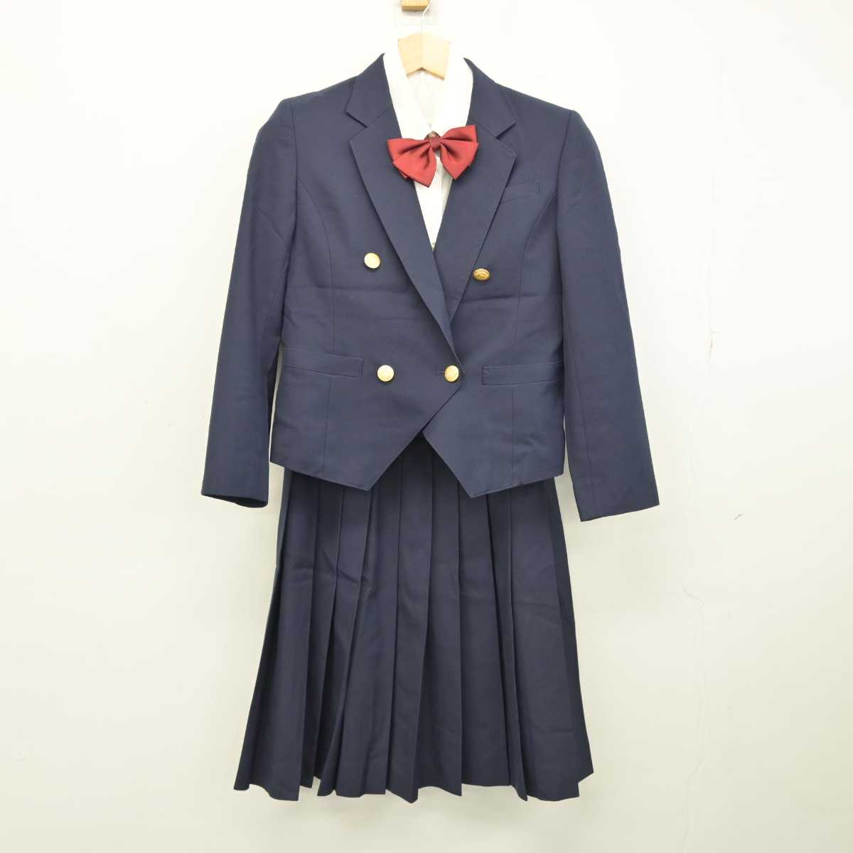 【中古】兵庫県 福崎高等学校 女子制服 4点 (ブレザー・シャツ・スカート) sf051158