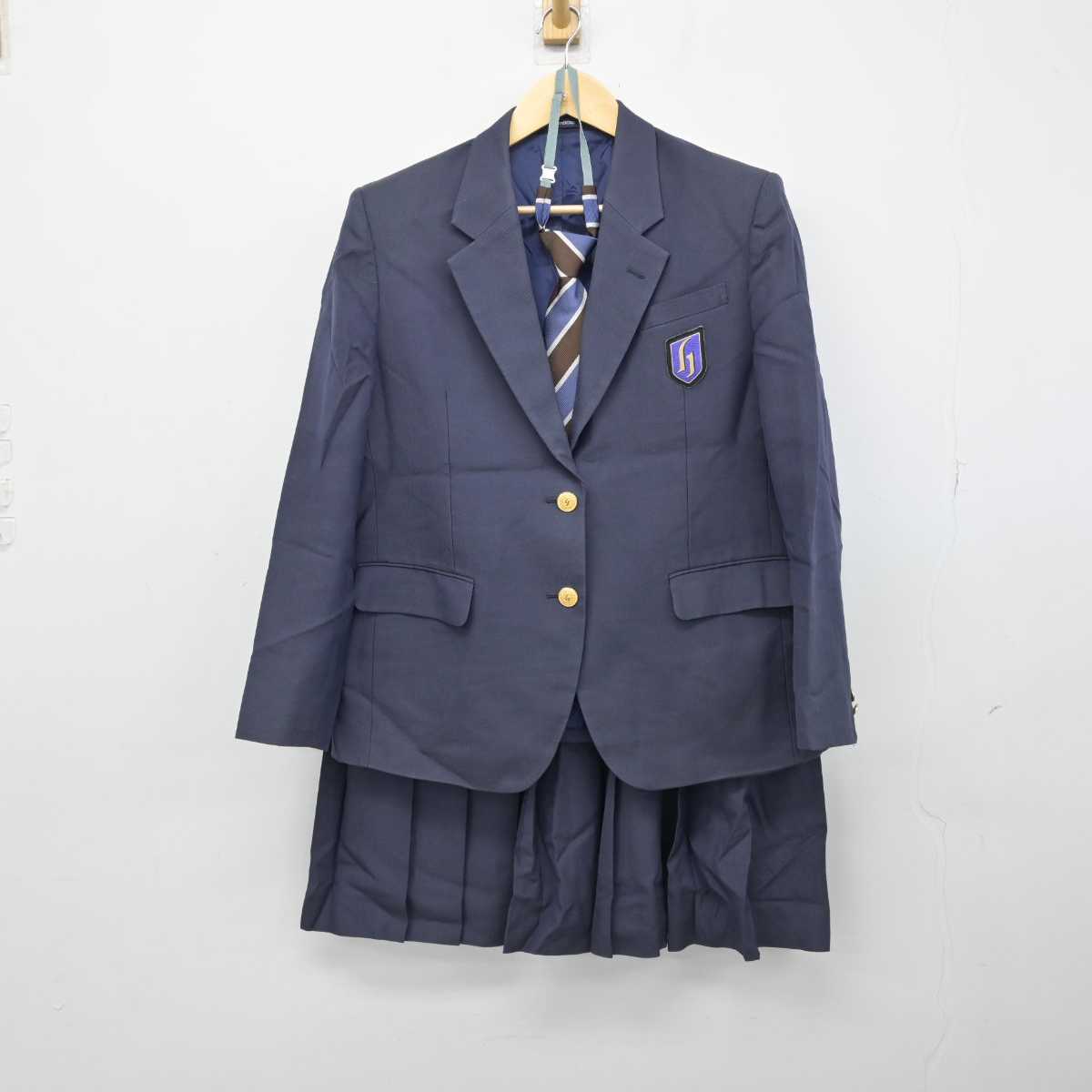 中古】広島県 広島国際学院高等学校 女子制服 4点 (ブレザー