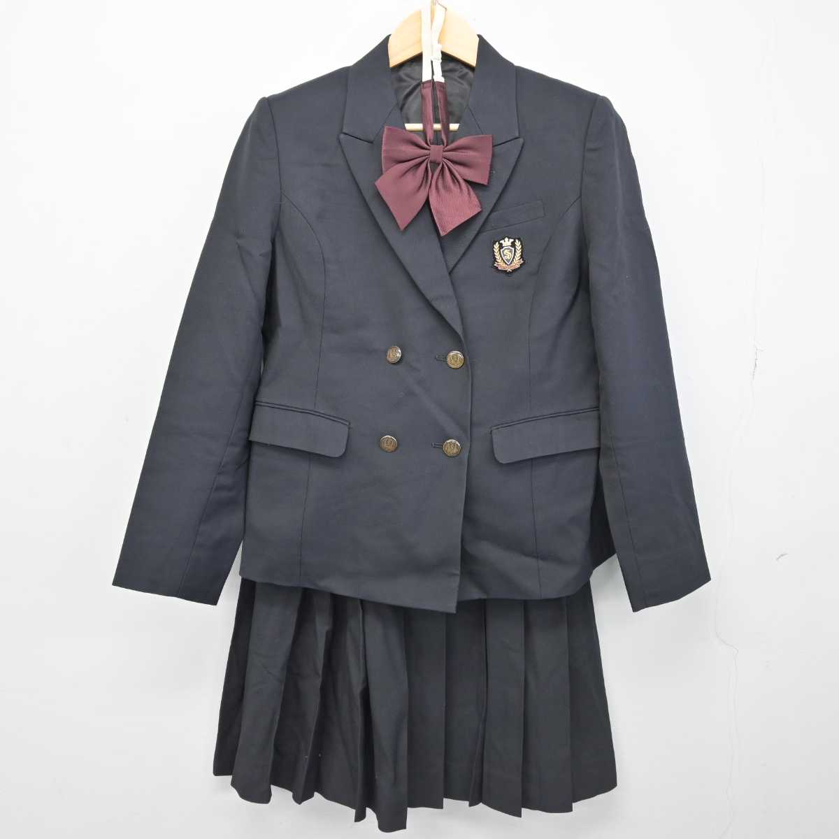 【中古】埼玉県 埼玉栄高等学校 女子制服 4点 (ブレザー・ニット・スカート) sf051794