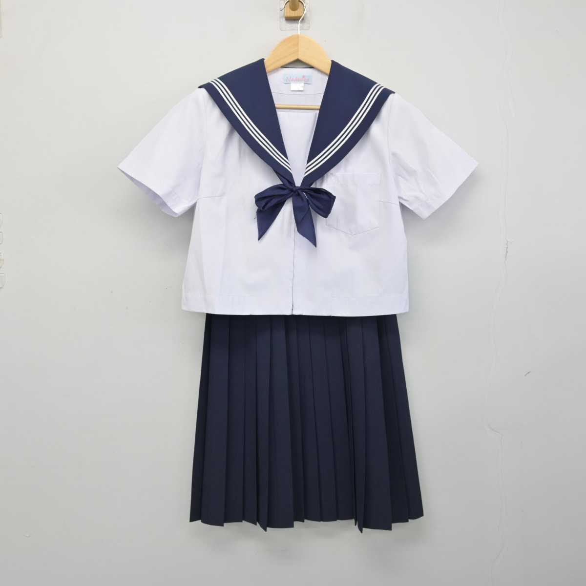中古】愛知県 乙川中学校 女子制服 4点 (セーラー服・スカート