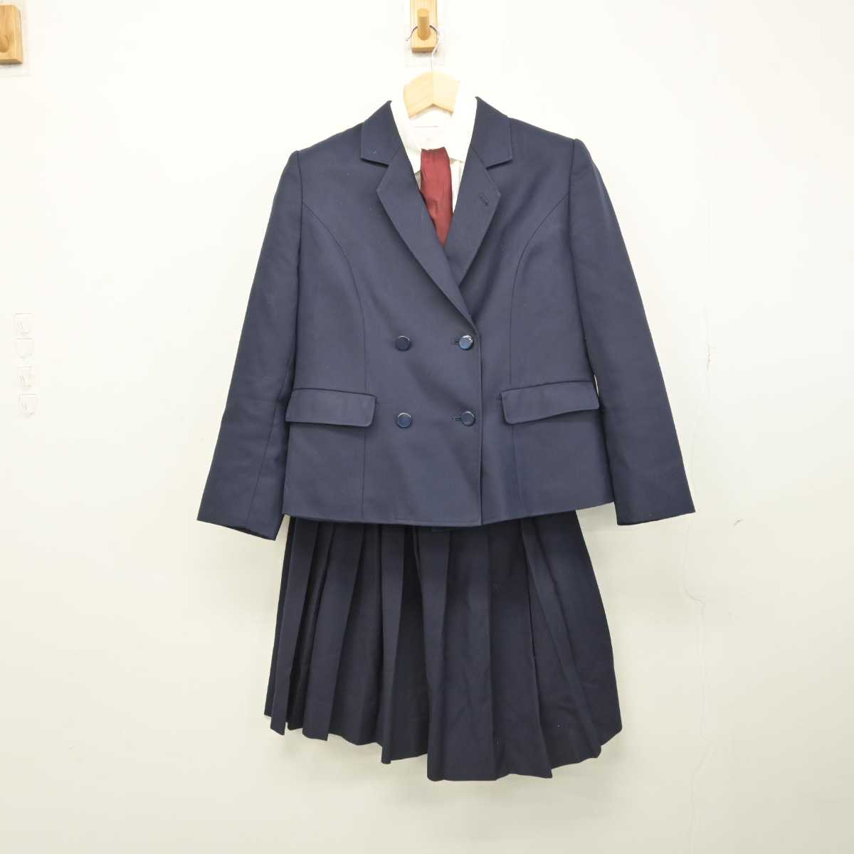 中古】静岡県 島田商業高等学校 女子制服 4点 (ブレザー・シャツ