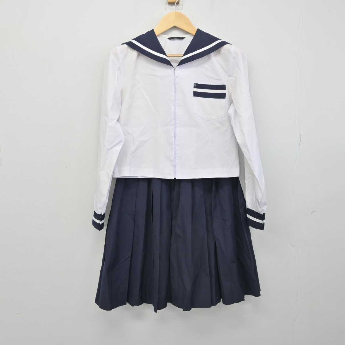 【中古】静岡県 磐田南高等学校 女子制服 3点 (セーラー服・スカート) sf051889