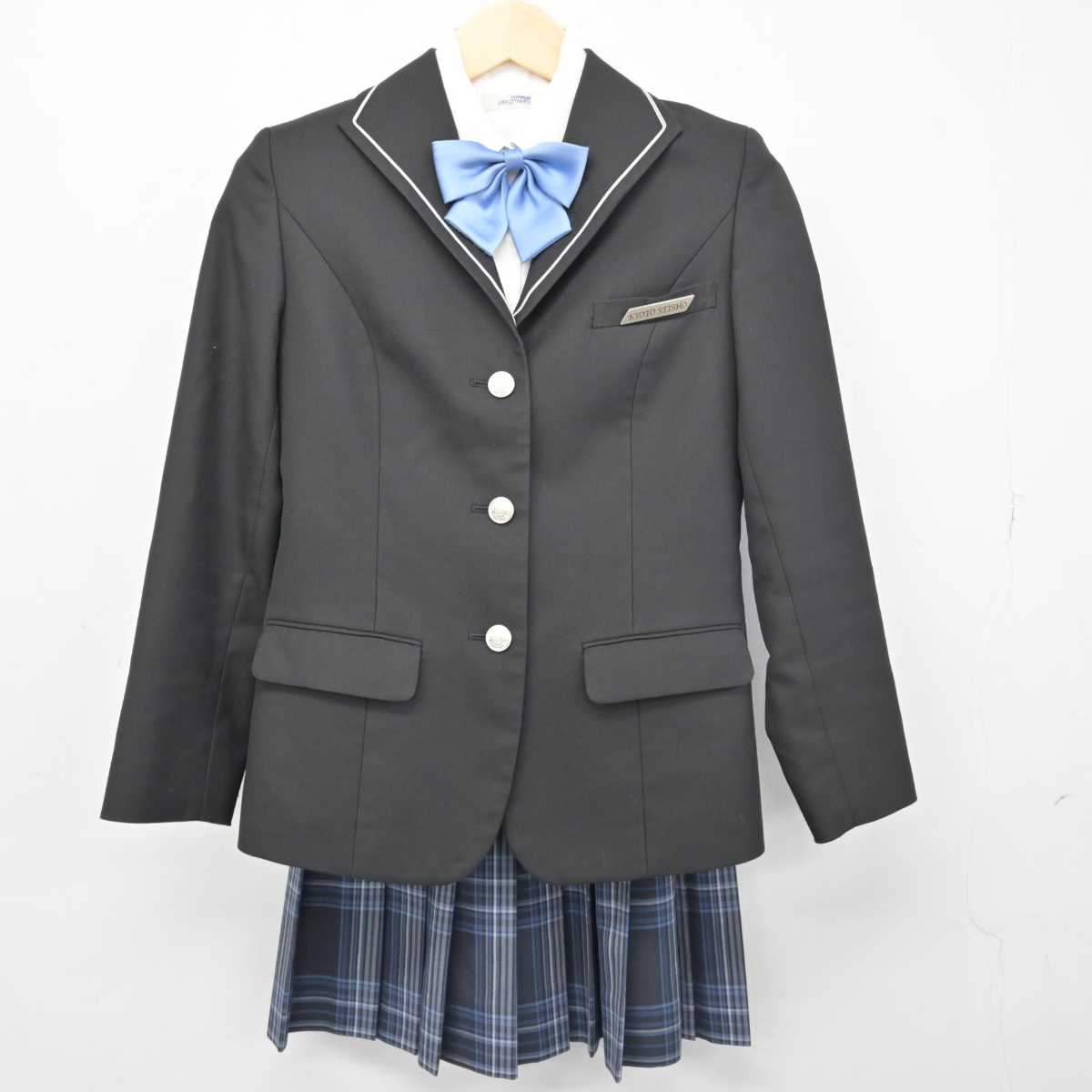 中古】京都府 京都成章高等学校 女子制服 5点 (ブレザー・シャツ