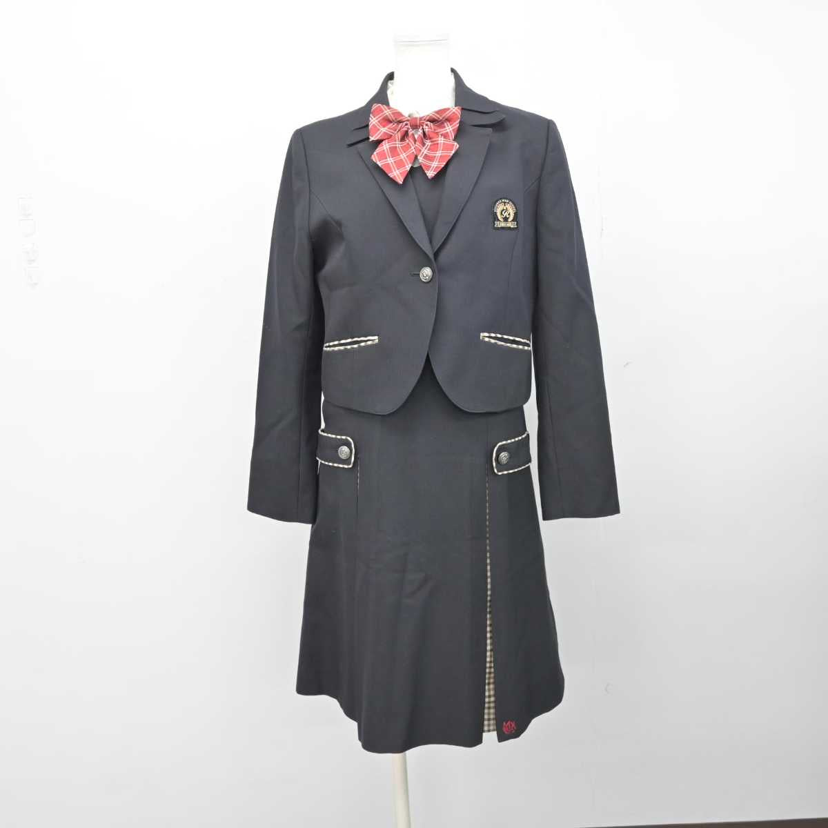 【中古】佐賀県 学校法人佐賀龍谷学園 龍谷高等学校 女子制服 4点 (ブレザー・シャツ・ジャンパースカート) sf052013