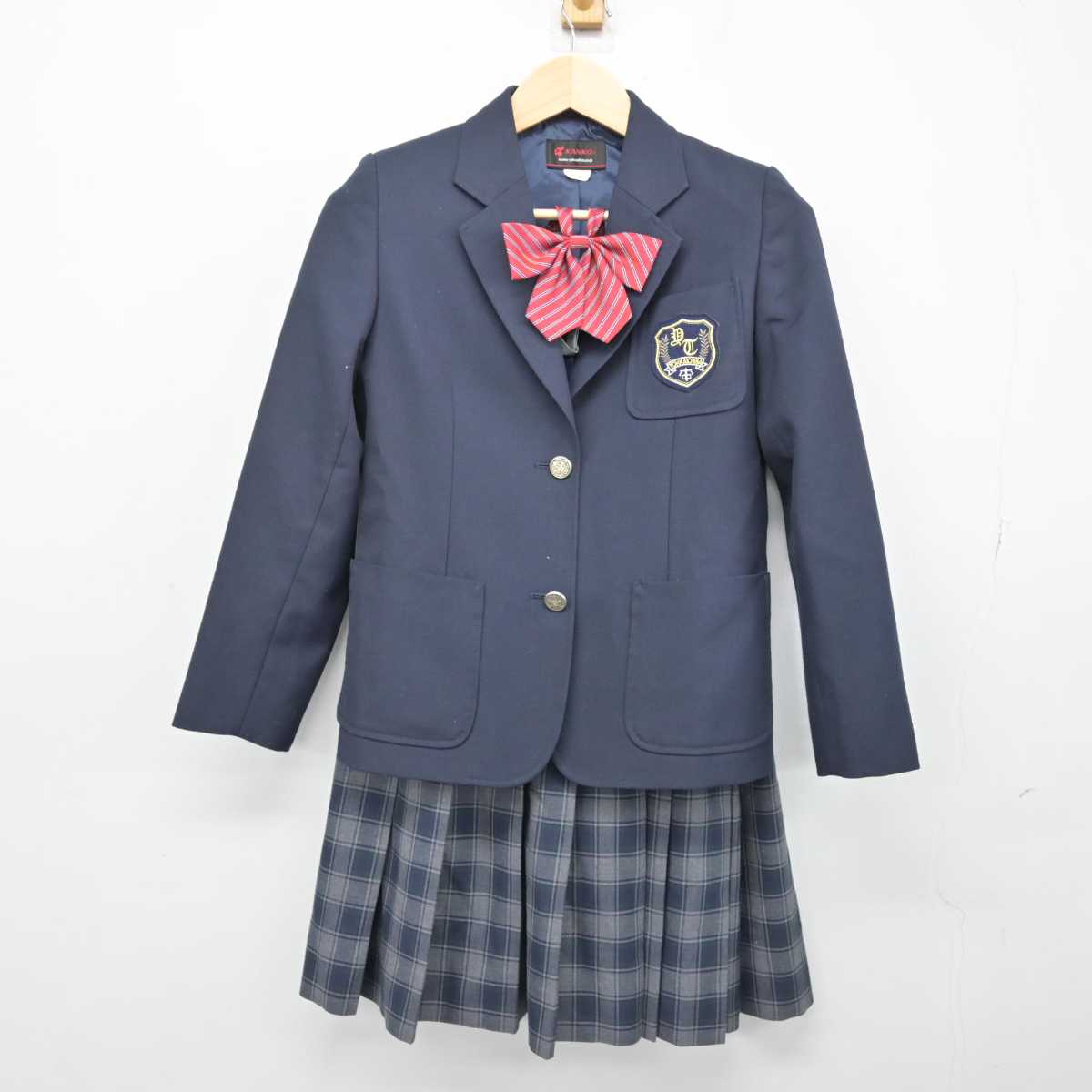 【中古】神奈川県 十日市場中学校 女子制服 4点 (ブレザー・ベスト・スカート) sf052094