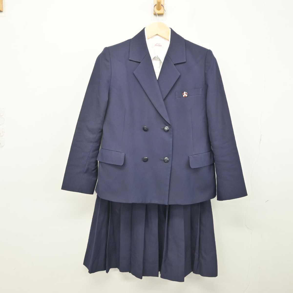 【中古】神奈川県 西中原中学校 女子制服 5点 (ブレザー・ベスト・シャツ・スカート) sf052116