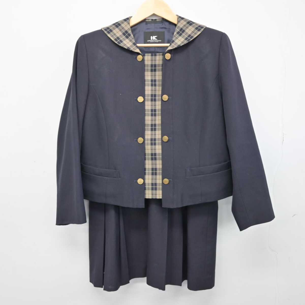 【中古】岡山県 明誠学院高等学校 女子制服 2点 (ブレザー・スカート) sf052543