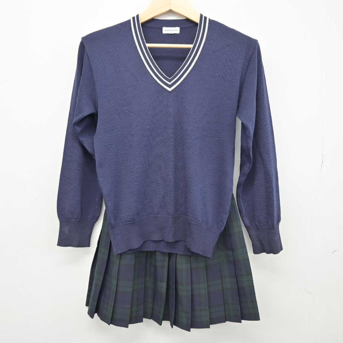 中古】埼玉県 本庄第一高等学校 女子制服 2点 (ニット・スカート