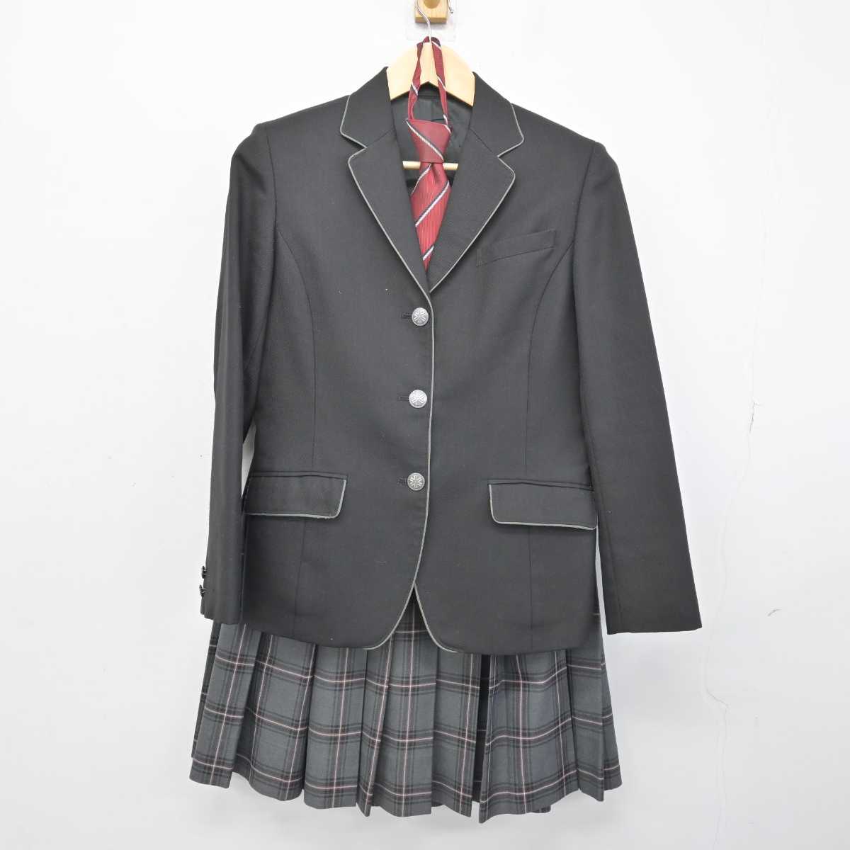 【中古】北海道 札幌新川高等学校 女子制服 3点 (ブレザー・スカート) sf052697