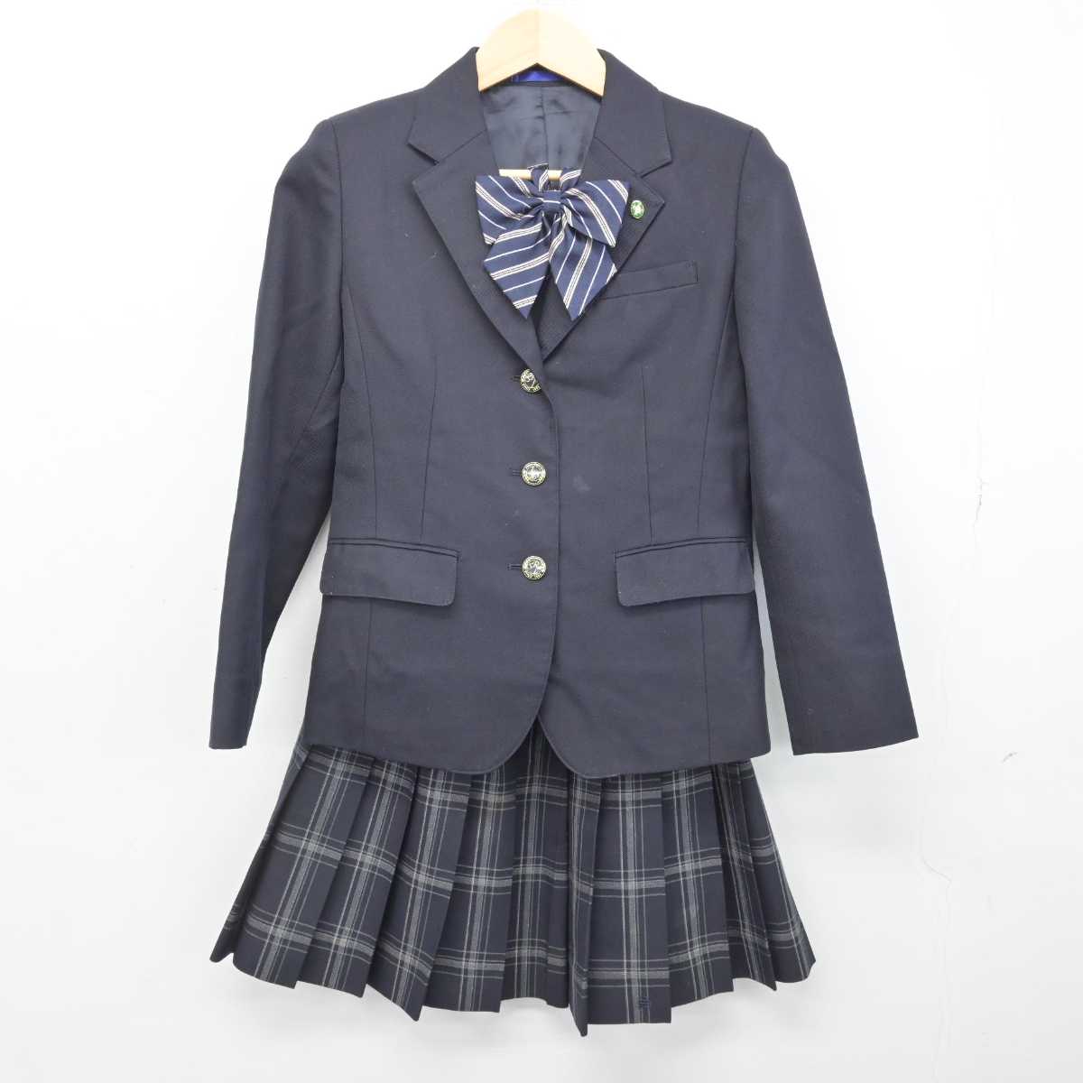 中古】千葉県 白井高等学校 女子制服 5点 (ブレザー・スカート