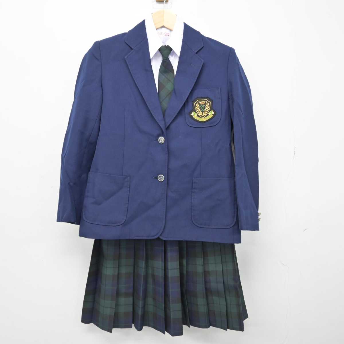 【中古】栃木県 小山城南中学校 女子制服 4点 (ブレザー・シャツ・スカート) sf052981