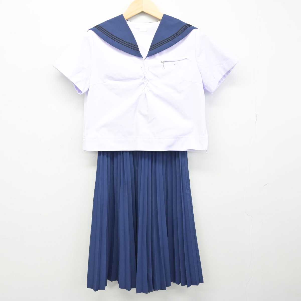 中古】静岡県 日本体育大学浜松日体高等学校 女子制服 3点 (セーラー服・スカート) sf053123 | 中古制服通販パレイド