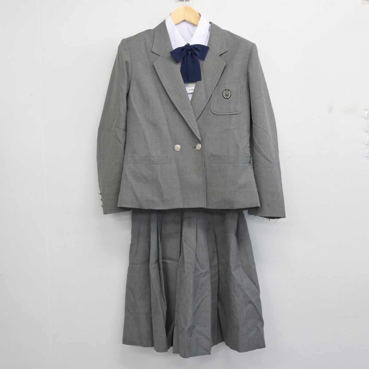 【中古】大阪府 四天王寺中学校・高等学校 女子制服 5点 (ブレザー・ニット・シャツ・スカート) sf053723