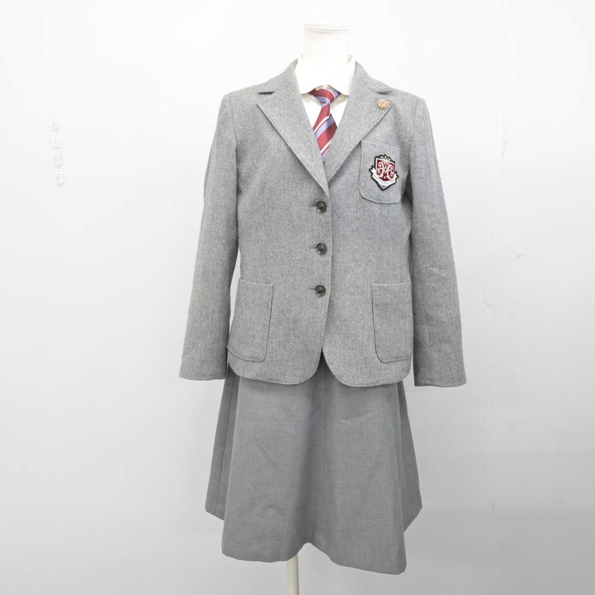 【中古】兵庫県 姫路女学院高等学校 女子制服 6点 (ブレザー・シャツ・スカート) sf054008