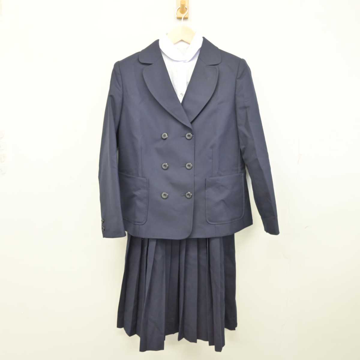 【中古】愛知県 椙山女学園高等学校 女子制服 3点 (ブレザー・シャツ・ジャンパースカート) sf054125