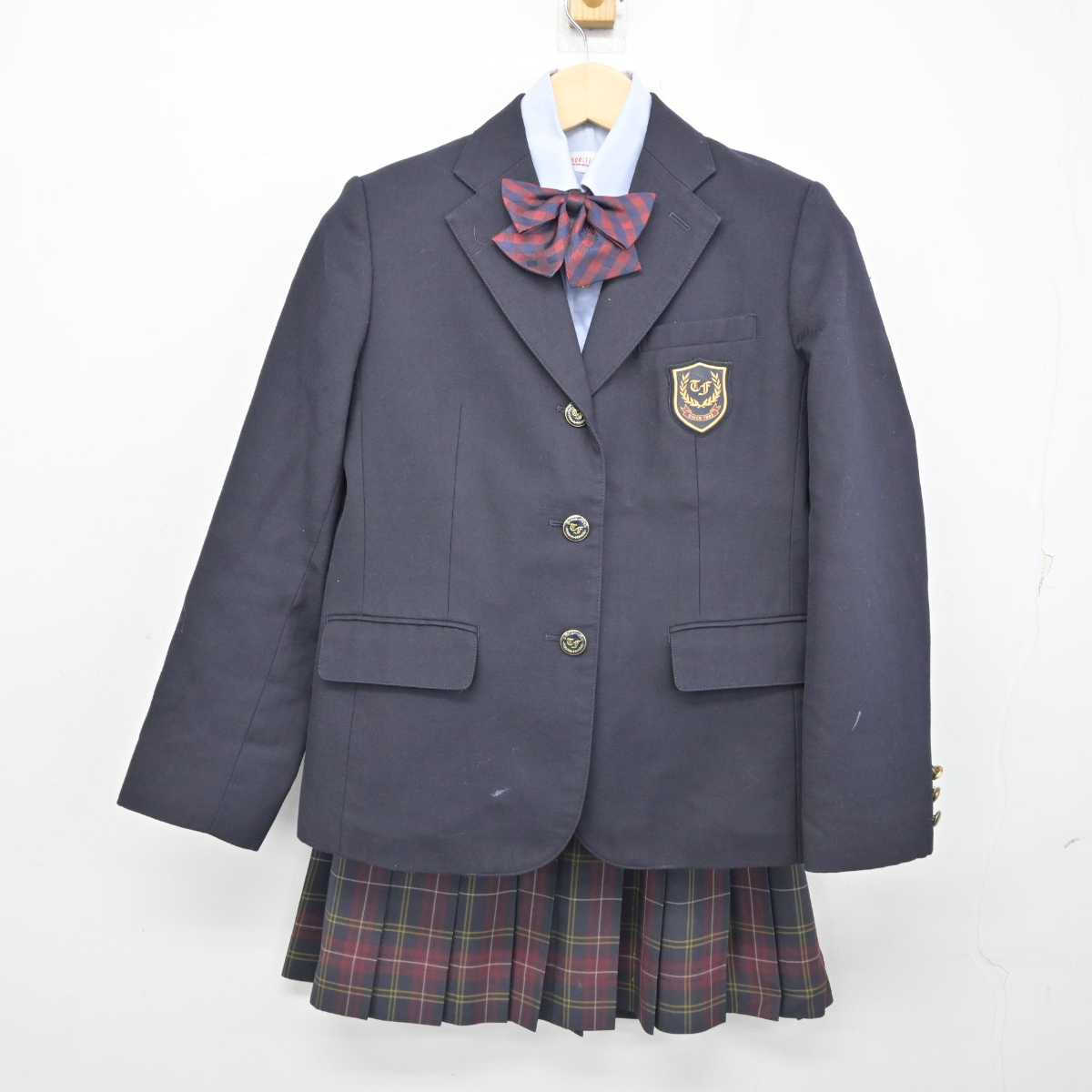 【中古】千葉県 東京学館船橋高等学校 女子制服 5点 (ブレザー・ベスト・シャツ・スカート) sf054613