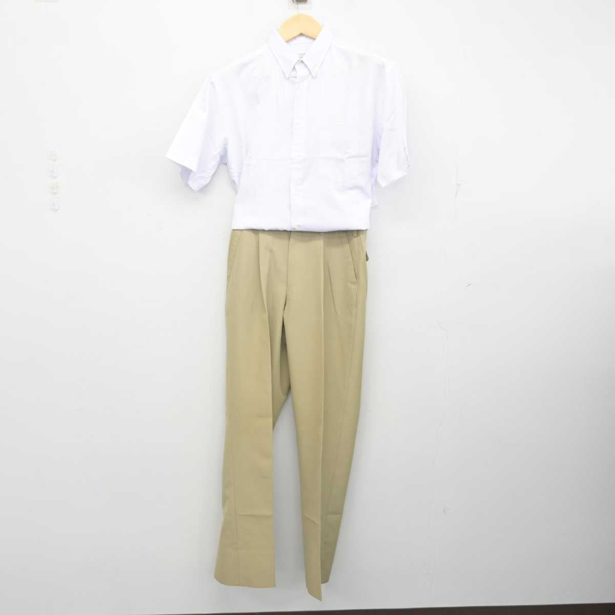 【中古】埼玉県 越谷南高等学校 男子制服 2点 (シャツ・ズボン) sf054697