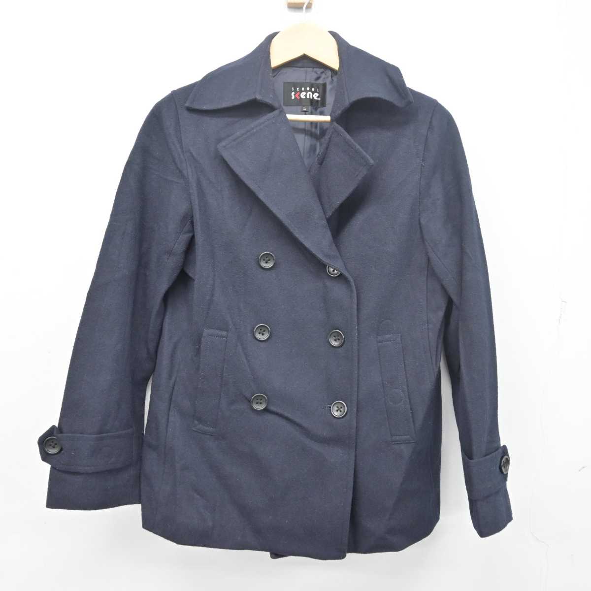 中古】広島県 福山葦陽高等学校 女子制服 1点 (コート) sf055560