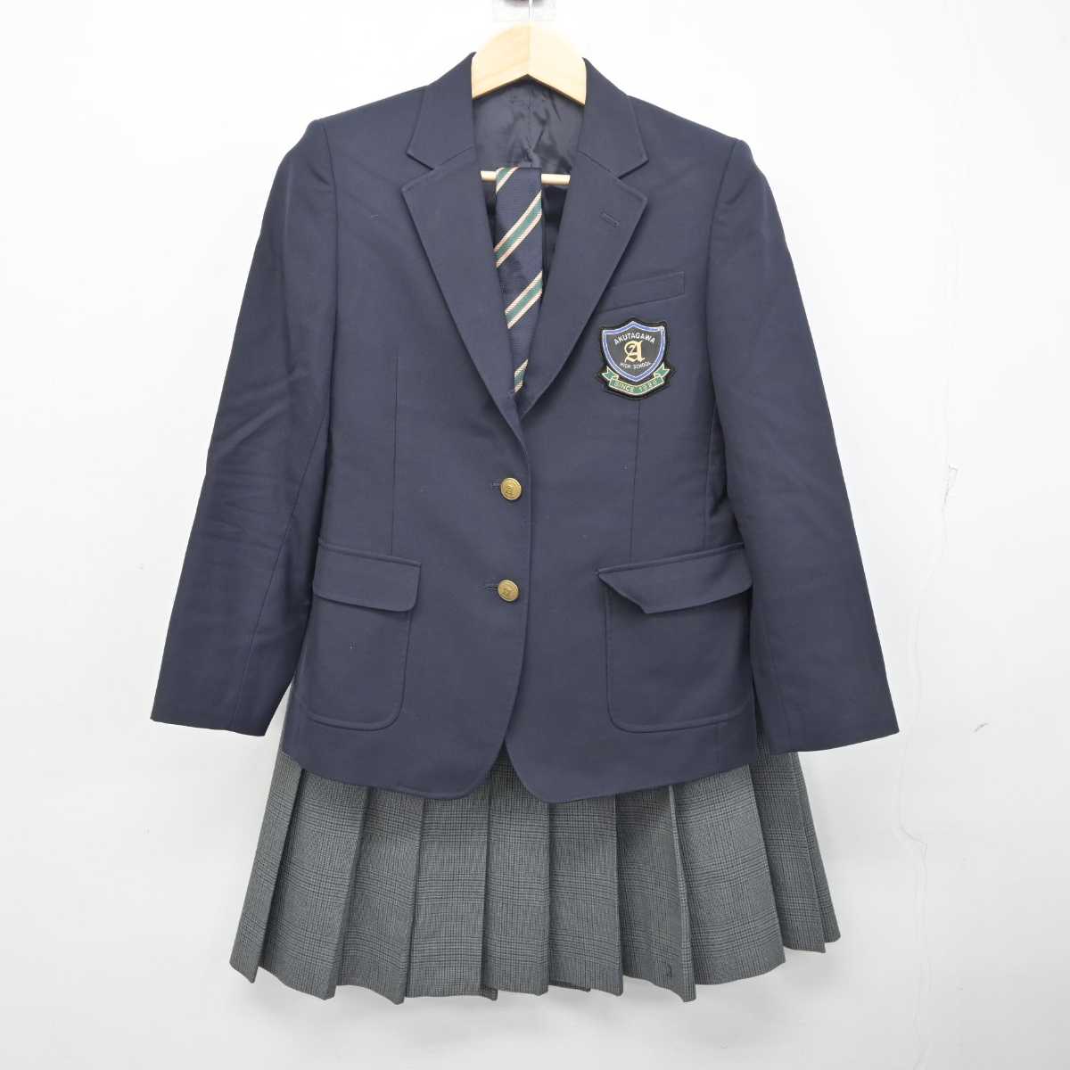 中古】大阪府 芥川高等学校 女子制服 4点 (ブレザー・スカート