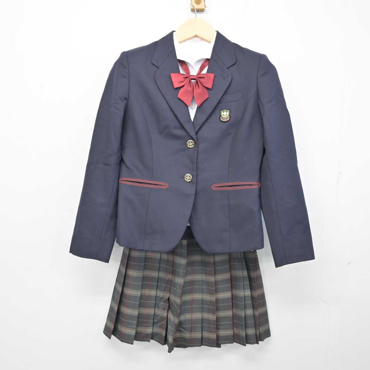 【中古】北海道 札幌日本大学高等学校 女子制服 5点 (ブレザー・シャツ・スカート) sf056131