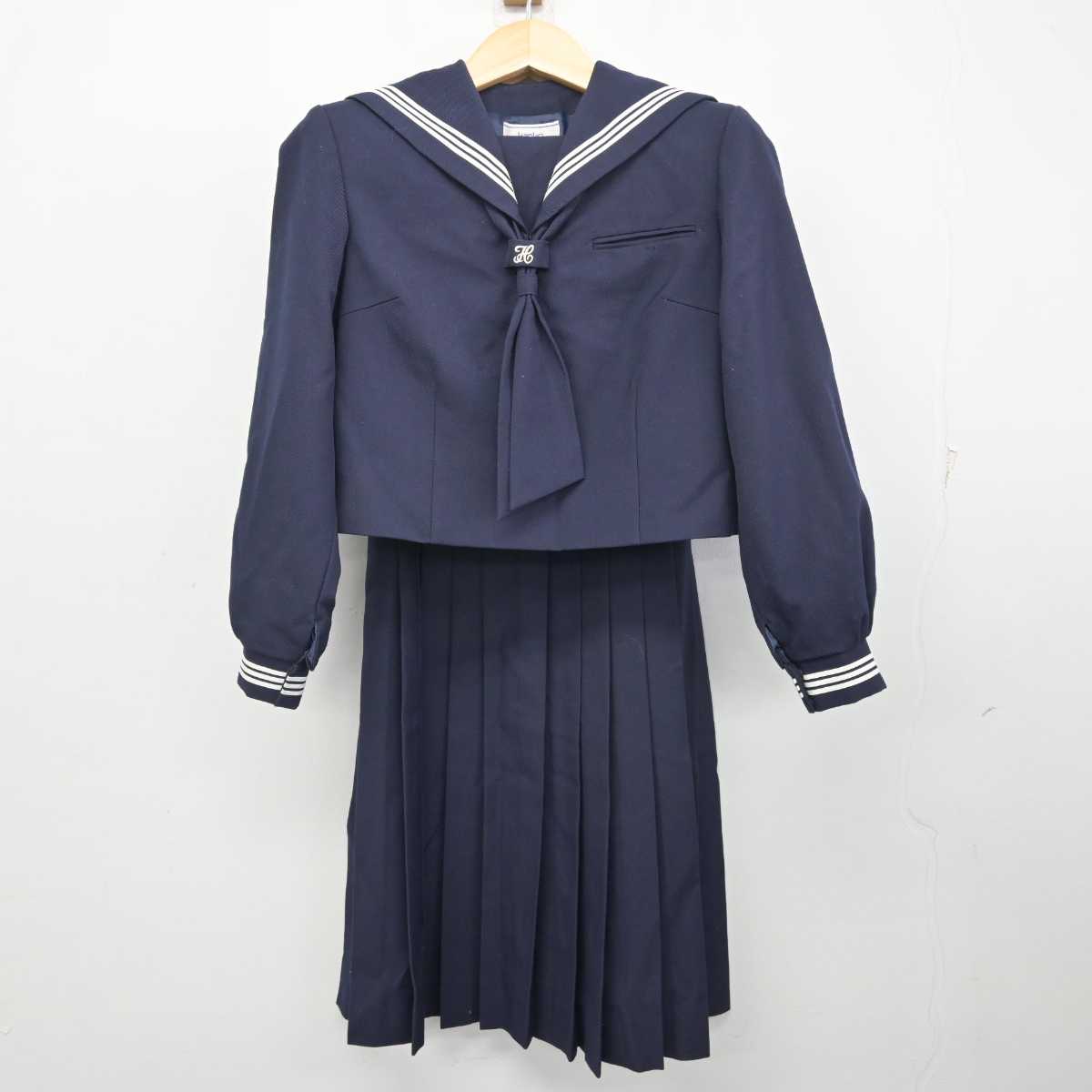 【中古】千葉県 柏市立光ヶ丘中学校 女子制服 3点 (セーラー服・ジャンパースカート・スカート) sf056415