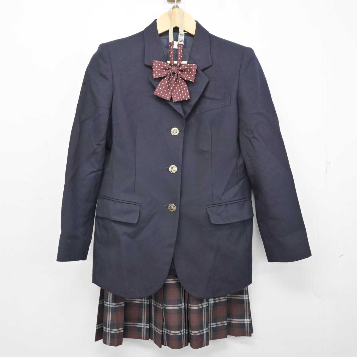 【正規品在庫】千葉県 四街道高校 女子制服 4点（ブレザー・ニット・ズボン）sf001214 学生服