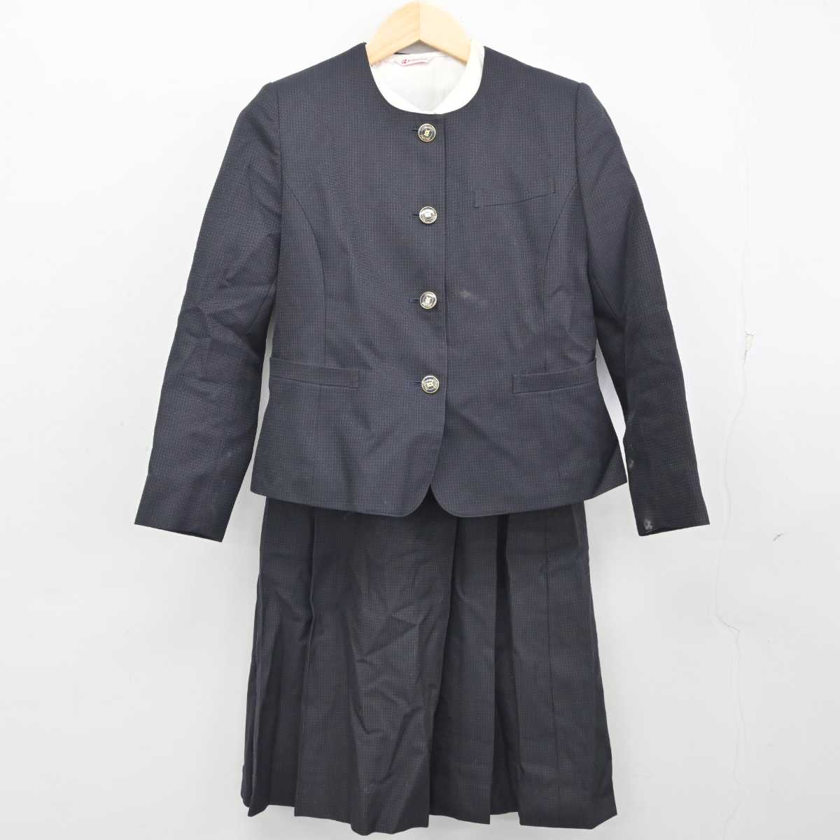 【中古】福岡県 糸島高等学校 女子制服 4点 (ブレザー・シャツ・スカート) sf056551