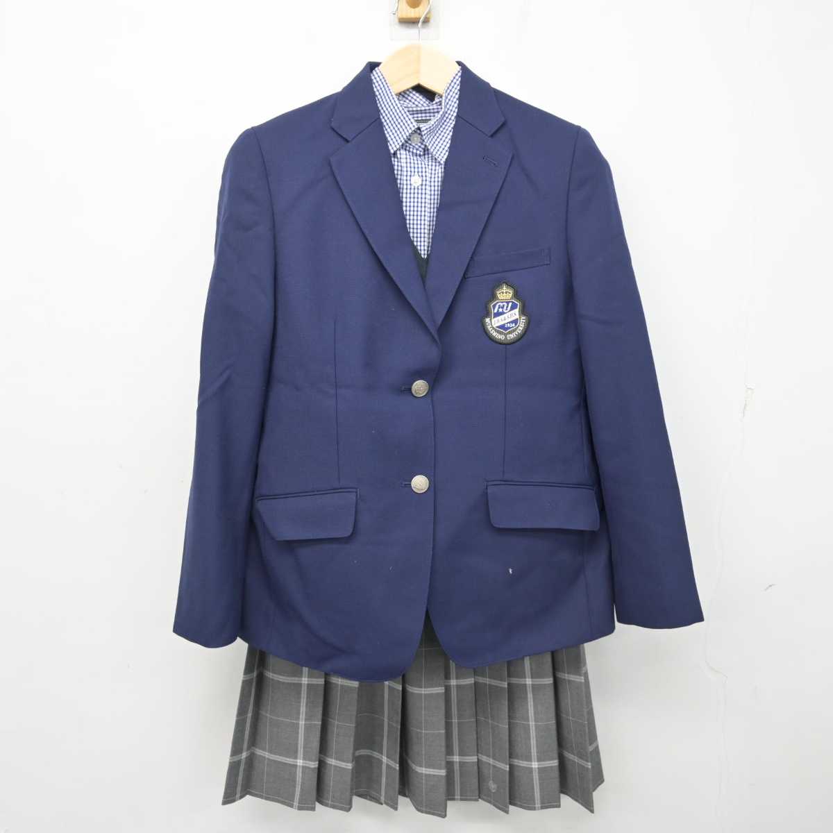 【中古】東京都 武蔵野大学高等学校 女子制服 5点 (ブレザー・ベスト・シャツ・スカート) sf056764